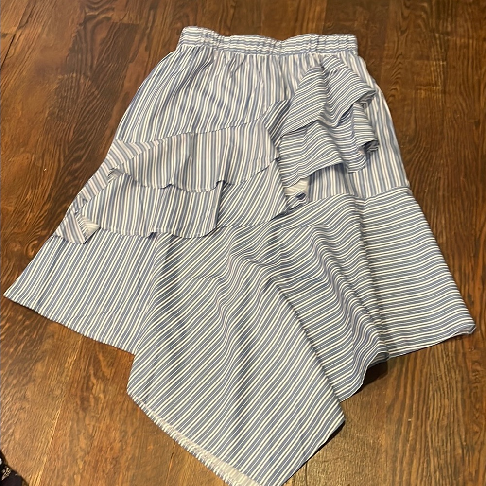 Striped Blue and White Women's Skirt